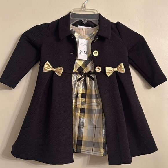 Adorable Bonnie Baby Fancy Dress With Coat - Picture 1 of 8